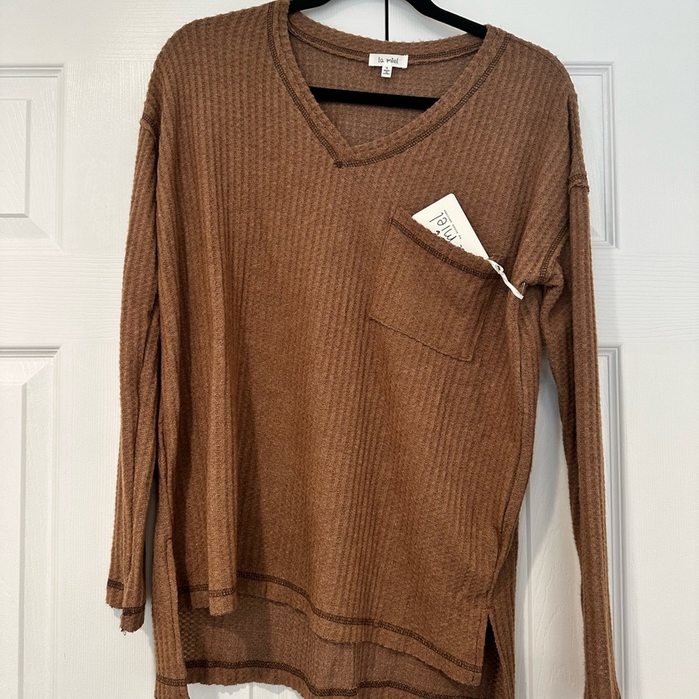 NWT La Miel Waffle Long sleeve